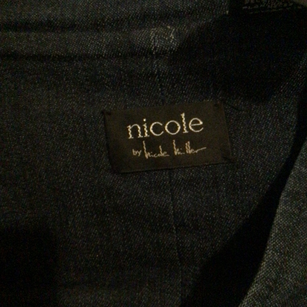 NICOLE By Nicole Miller Denim Blazer Size 14. - Picture 3 of 3